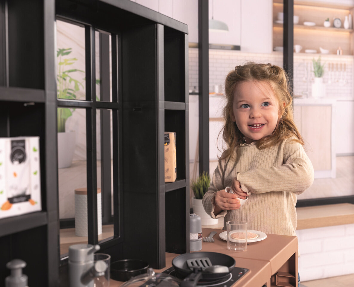 Virtuvīte bērniem Smoby Tefal Loft, melna цена и информация | Rotaļlietas meitenēm | 220.lv