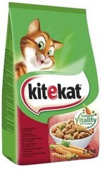 Kitekat для кошек с говядиной и овощами, 1,8 кг х 6 шт. цена и информация | Сухой корм для кошек | 220.lv