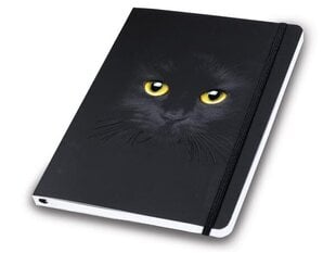 Piezīmju bloks Monocromo Black Cat, 14.7x21cm, 96 lapas cena un informācija | Burtnīcas un papīra preces | 220.lv