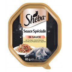 Sheba Sauce Speciale pieaugušiem kaķiem, ar tītaru un vistu, 22x85 g cena un informācija | Konservi kaķiem | 220.lv