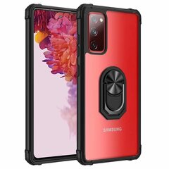 Fashion Kickstand cieta silikona TPU apvalks - dzidrs / melns Galaxy A52 / A52s cena un informācija | Telefonu vāciņi, maciņi | 220.lv