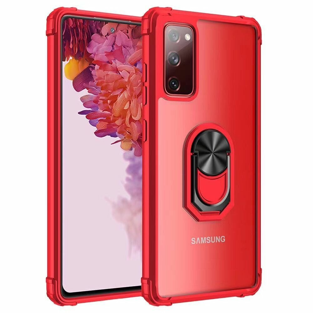 Fashion Kickstand cieta silikona TPU apvalks - dzidrs / sarkans Galaxy A52 / A52s цена и информация | Telefonu vāciņi, maciņi | 220.lv