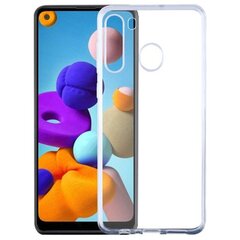 Cieta silikona (TPU) apvalks - dzidrs (Galaxy A21) цена и информация | Чехлы для телефонов | 220.lv