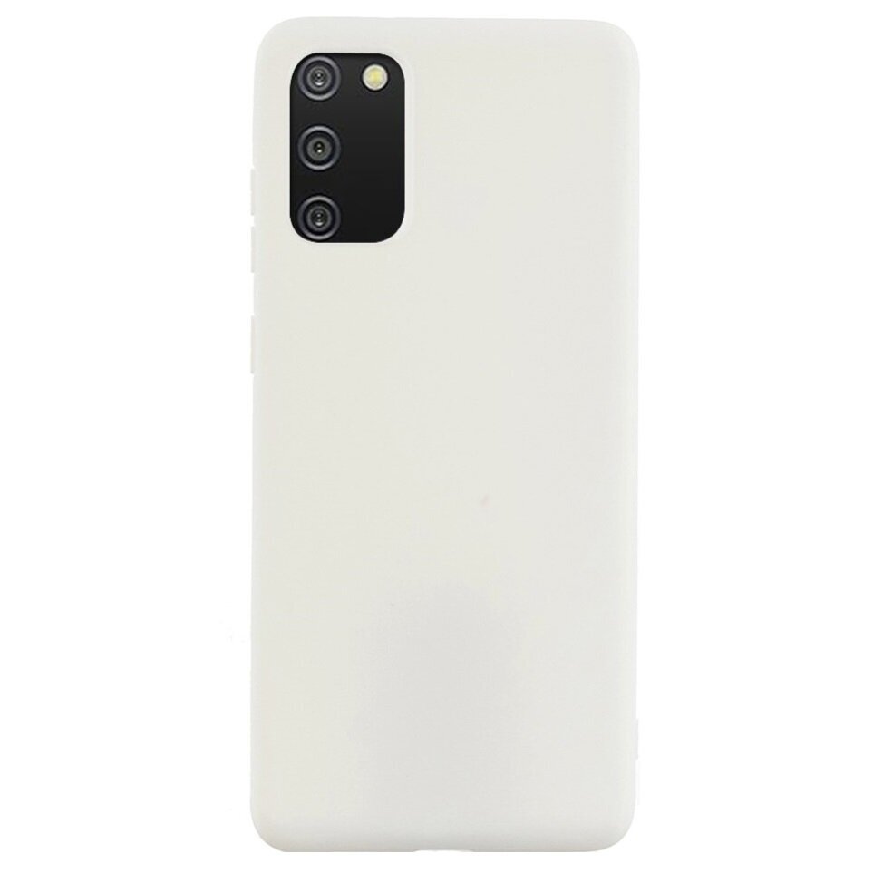 Shell cieta silikona TPU apvalks - balts Galaxy A02s cena un informācija | Telefonu vāciņi, maciņi | 220.lv