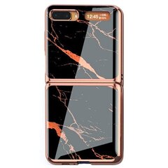 GKK Marble plastmasas apvalks - melns Galaxy Z Flip cena un informācija | Telefonu vāciņi, maciņi | 220.lv