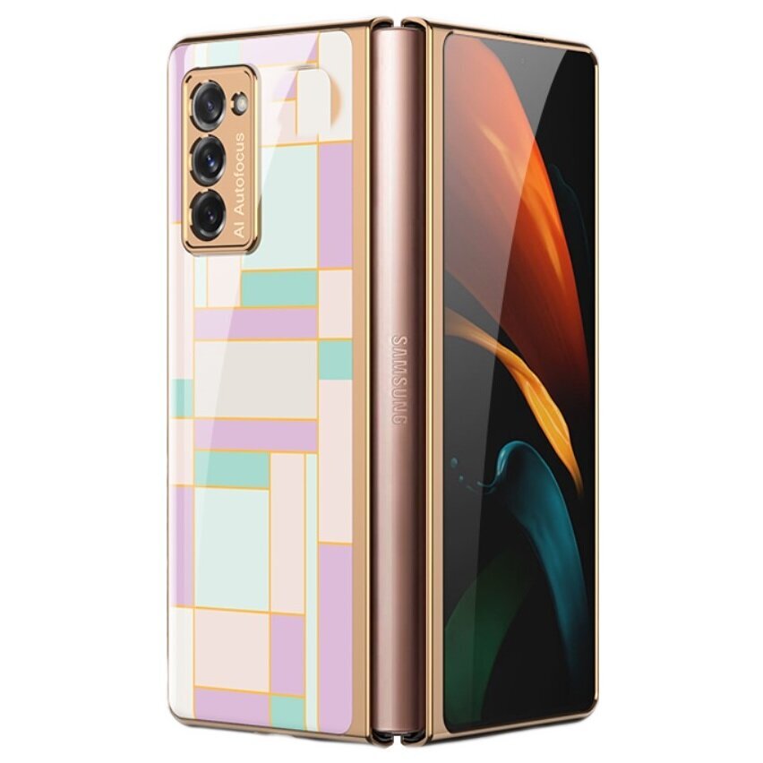 GKK Pattern plastmasas apvalks - violeta Galaxy Z Fold2 цена и информация | Telefonu vāciņi, maciņi | 220.lv