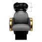 Frizētavas mazgāšanas krēsls Gabbiano Malaga, melns cena un informācija | Mēbeles skaistumkopšanas saloniem | 220.lv
