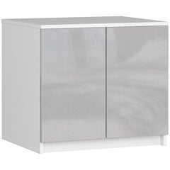 Товар с повреждённой упаковкой. Верхний шкаф Akord S60, цвет белый/серебристый цвет цена и информация | Мебель с поврежденной упаковкой | 220.lv