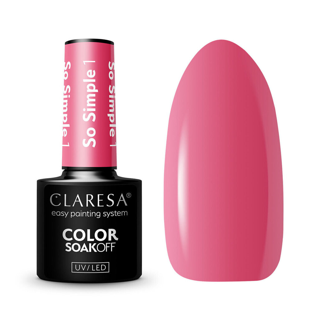 Nagu laka Claresa Color Soak Off Gel Polish Love Story, 1, 5 g цена и информация | Nagu lakas, stiprinātāji | 220.lv