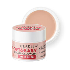 Gēls nagiem Claresa Soft&Easy Builder Gel Light Beige, 12g cena un informācija | Nagu kopšanas piederumi | 220.lv