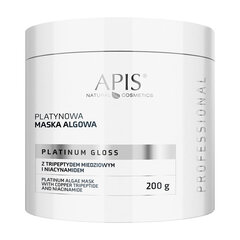 Aļģu maska ar medus tripeptīdu un niacinamīdu Apis Platinum Gloss, 200 g cena un informācija | Sejas maskas, acu maskas | 220.lv