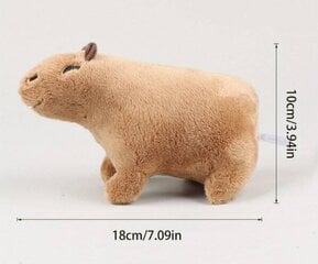 Plīša rotaļlieta Capybara, brūns, 17cm cena un informācija | Mīkstās (plīša) rotaļlietas | 220.lv
