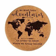 Pufs Gift Decor World Map, brūns, 2 gab cena un informācija | Sēžammaisi, pufi | 220.lv