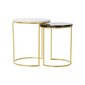 Divu galdu komplekts DKD Home Decor, balts/zelts cena un informācija | Žurnālgaldiņi | 220.lv