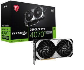 MSI GeForce RTX 4070 Ti Super Ventus 2X OC ( 4070TISUP16GVEN2XOC ) цена и информация | Видеокарты (GPU) | 220.lv