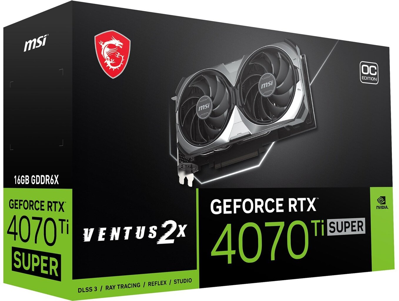 MSI GeForce RTX 4070 Ti Super Ventus 2X OC 4070TISUP16GVEN2XOC цена и информация | Videokartes (GPU) | 220.lv