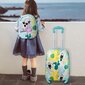 Divdaļīgs bērnu bagāžas komplekts Costway Flamingas, zils, 31 x 22 x 47-83 cm cena un informācija | Koferi, ceļojumu somas | 220.lv
