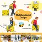 Divdaļīgs bērnu bagāžas komplekts Costway Bee, dzeltens cena un informācija | Koferi, ceļojumu somas | 220.lv