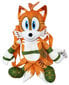 Plīša mugursoma Sonic Prime Tails, oranža, 41 x 18 x 10 cm. cena un informācija | Mīkstās (plīša) rotaļlietas | 220.lv