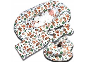 Беременностный подушка с матрасом 4 в 1 набор 120x75 см Premium цена и информация | Подушки для беременных и кормящих | 220.lv