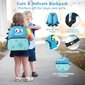 Divdaļīgs bērnu bagāžas komplekts Costway, Dinozaurs, zils cena un informācija | Koferi, ceļojumu somas | 220.lv
