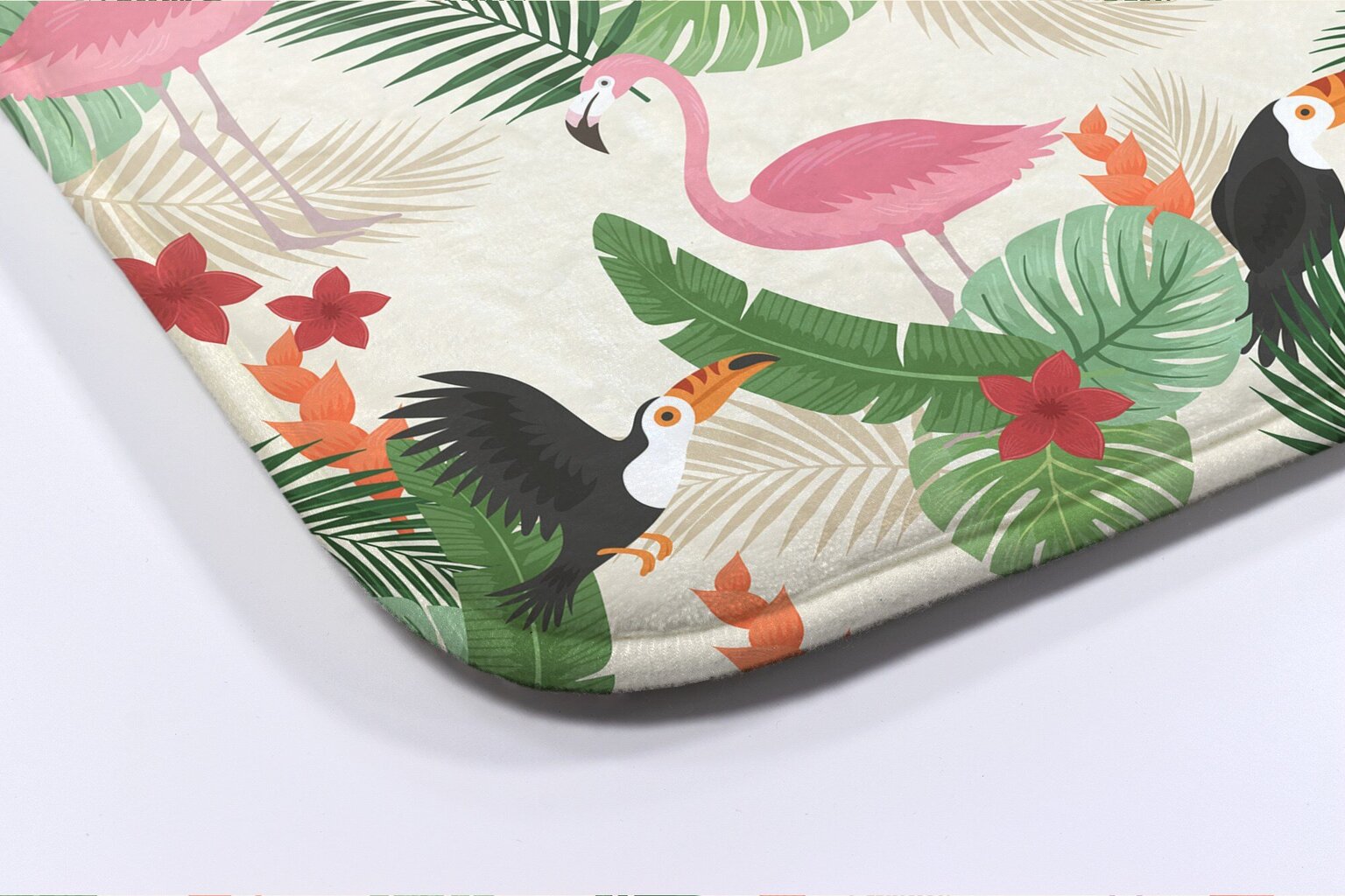 Vannas istabas paklājs Flamingo Putni, 90x60 cm cena un informācija | Vannas istabas aksesuāri | 220.lv