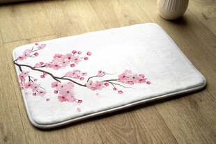 Vannas istabas paklājs Japāņu Ķiršu Ziedi, 90x60 cm cena un informācija | Vannas istabas aksesuāri | 220.lv