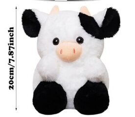 Plīša rotaļlieta govs,balta, 20 cm cena un informācija | Mīkstās (plīša) rotaļlietas | 220.lv