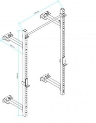 Salokāma spēka trenažieris Strongman, Power Rack D95 cena un informācija | Treniņu soli un stendi | 220.lv