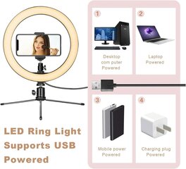 Кольцевая лампа LED Aixpi цена и информация | Осветительное оборудование для фотосъемок | 220.lv