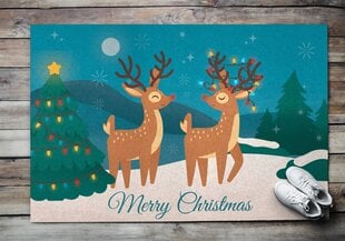 Durvju paklājs Ziemassvētku Ziemeļbriedis, 150x100 cm cena un informācija | Kājslauķi | 220.lv