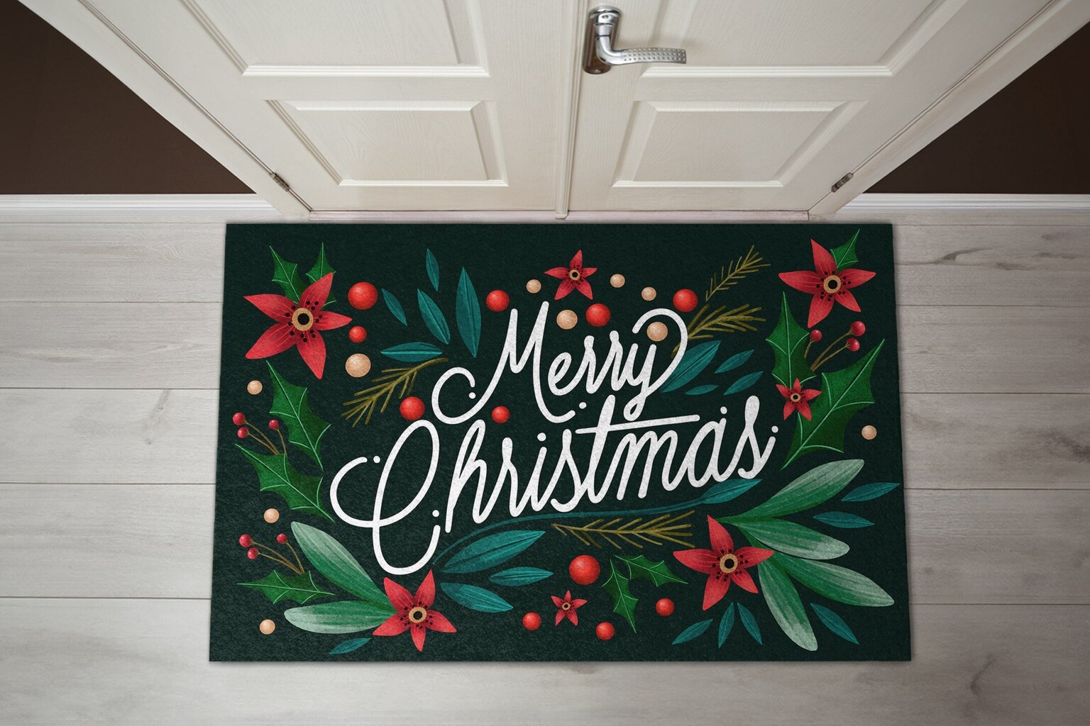Durvju paklājs Ziemassvētku Tēma, 150x100 cm cena un informācija | Kājslauķi | 220.lv