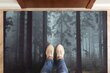 Durvju paklājs Miglas Mežs, 150x100 cm цена и информация | Kājslauķi | 220.lv