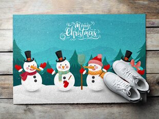 Durvju paklājs Ziemassvētku Sniegavīri, 90x60 cm cena un informācija | Kājslauķi | 220.lv