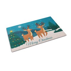 Durvju paklājs Ziemassvētku Ziemeļbriedis, 90x60 cm цена и информация | Придверные коврики | 220.lv