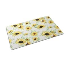 Durvju paklājs Saulespuķu Ziedi, 90x60 cm cena un informācija | Kājslauķi | 220.lv