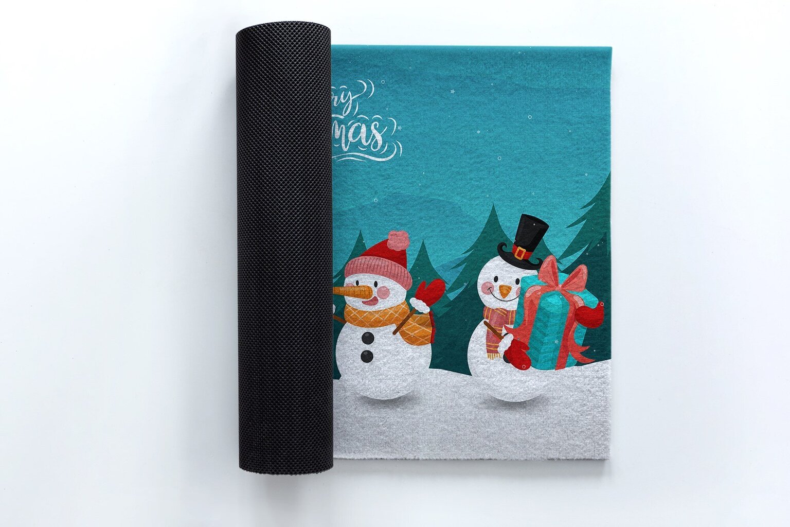 Durvju paklājs Ziemassvētku Sniegavīri, 60x40 cm cena un informācija | Kājslauķi | 220.lv