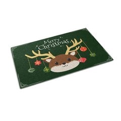 Durvju paklājs Ziemassvētku Ziemeļbriedis, 60x40 cm cena un informācija | Kājslauķi | 220.lv