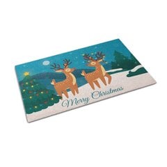 Durvju paklājs Ziemassvētku Ziemeļbriedis, 60x40 cm cena un informācija | Kājslauķi | 220.lv