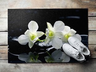 Durvju paklājs Orhidejas, 60x40 cm cena un informācija | Kājslauķi | 220.lv