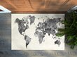 Durvju paklājs Pasaules Karte, 60x40 cm cena un informācija | Kājslauķi | 220.lv