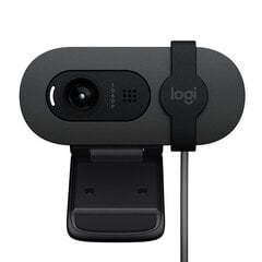 Веб-камера Logitech Brio 100, FHD, графитовая цена и информация | Компьютерные (Веб) камеры | 220.lv