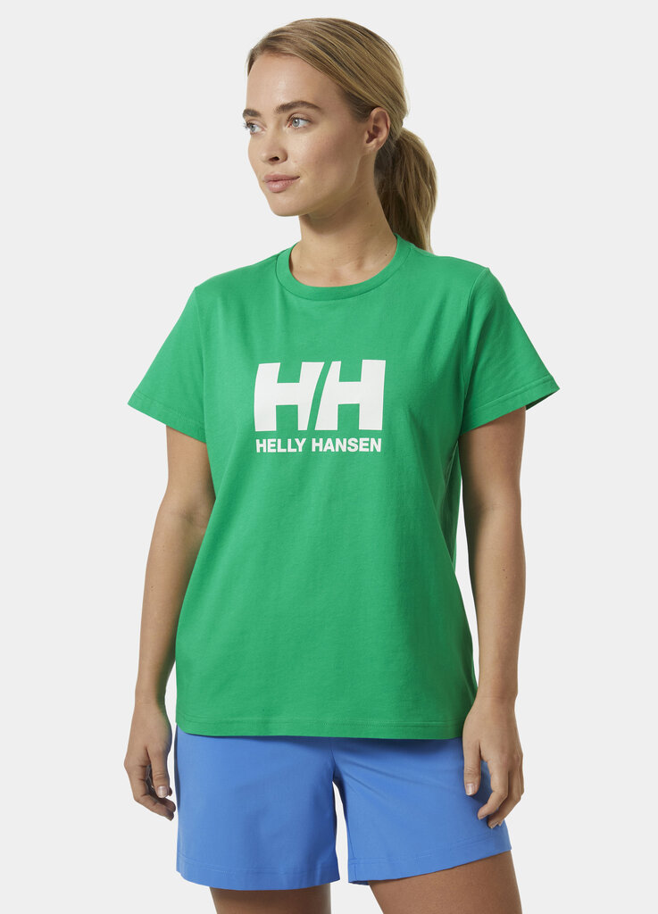 Helly Hansen sieviešu T-krekls HH LOGO, zaļš cena un informācija | T-krekli sievietēm | 220.lv