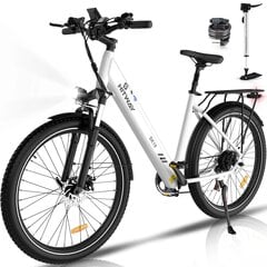 Elektriskais velosipēds Hitway BK18, 27,5", balts cena un informācija | Elektrovelosipēdi | 220.lv