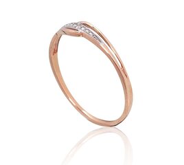 Золотое кольцо с бриллиантами "Золотая Волна XXVIII" DS01G576 цена и информация | Кольца | 220.lv