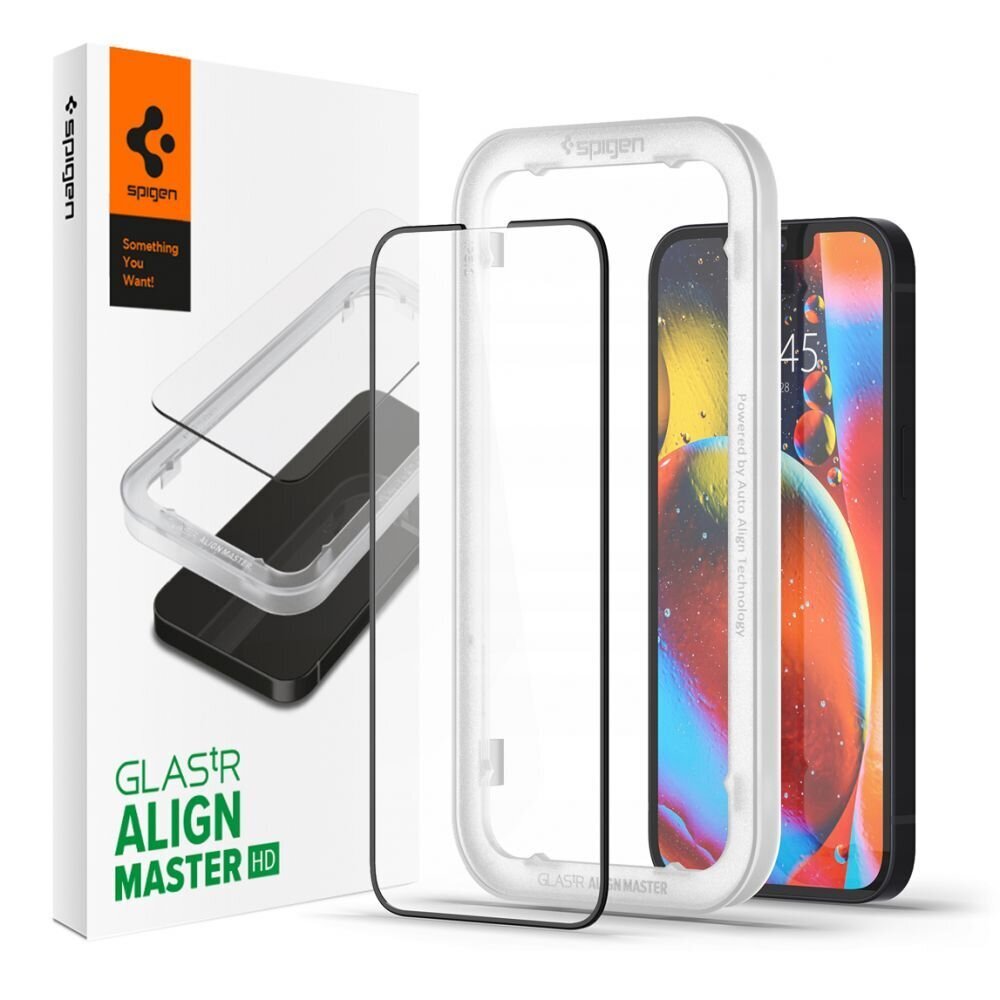 Spigen Alm Glass FC iPhone 13/13 Pro цена и информация | Ekrāna aizsargstikli | 220.lv