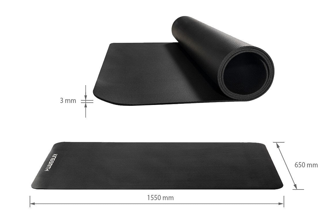Sporta paklājs Kingsmith, 65x155 cm, melns цена и информация | Vingrošanas paklāji | 220.lv