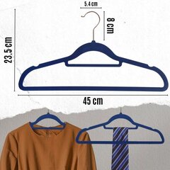 Velūra drēbju pakaramie 20 gab. cena un informācija | Pakaramie un apģērbu maisi | 220.lv
