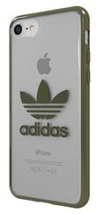 Adidas Clear Case Силиконовый чехол для Apple iPhone 7 / 8 Прозрачный - Зеленый (EU Blister) цена и информация | Чехлы для телефонов | 220.lv