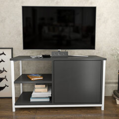 TV galdiņš Asir, 89,6x35,3x50,8 cm, balts/pelēks cena un informācija | TV galdiņi | 220.lv
